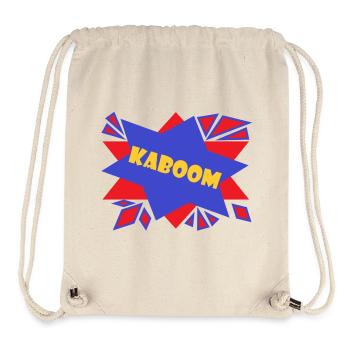 Bande dessinée Kaboom - Sac à cordon recyclé Stanley/Stella - blanc naturel - Devant