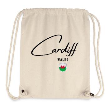 Elegantes Design Cardiff, walisischer Stolz - Stanley/Stella recycelter Gym Bag - Naturweiß - Vorne