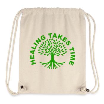 Healing Takes Time Mental Health Awareness Shirt - Stanley/Stella Recycled Gym Bag - natural - Front