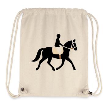 Rider Horse Silhouette Logo - Stanley/Stella Recycled Gym Bag - natural - Front