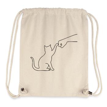 Patte de chat drôle - Sac à cordon recyclé Stanley/Stella - blanc naturel - Devant