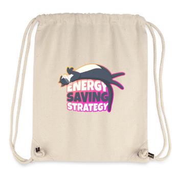 Energy Saving Strategy Cat - Stanley/Stella Recycled Gym Bag - natural - Front