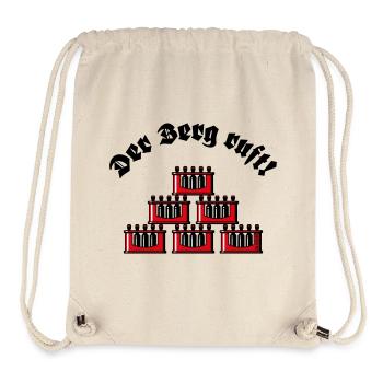 XDer Berg Ruft! (Bier Bierkästen Bierkisten / Rot) - Stanley/Stella recycelter Gym Bag - Naturweiß - Vorne