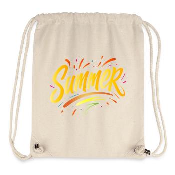 Summer Typo - Sommerdesign mit Splash-Elementen - Stanley/Stella recycelter Gym Bag - Naturweiß - Vorne