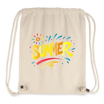 Summer Typo - Sommerdesign mit Splash-Elementen - Stanley/Stella recycelter Gym Bag - Naturweiß - Vorne