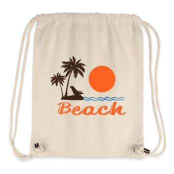 Beach Sunset mit Palmen – Tropisches Sommerdesign - Stanley/Stella recycelter Gym Bag - Naturweiß - Vorne