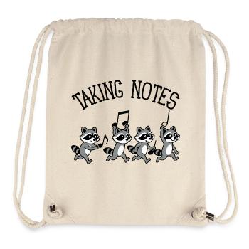 Raton Laveur Notes Musicales Musique - Sac à cordon recyclé Stanley/Stella - blanc naturel - Devant