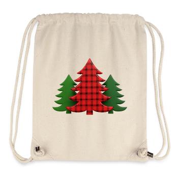 Plaid Tree Christmas Trees Christmas Tree - Stanley/Stella Recycled Gym Bag - natural - Front