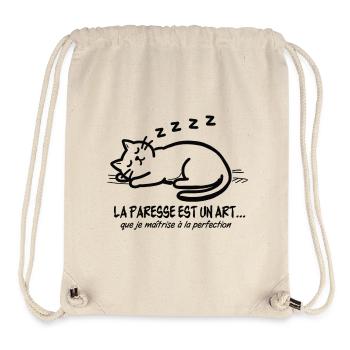Katzenfaulheit: die Kunst der Ruhe - Stanley/Stella recycelter Gym Bag - Naturweiß - Vorne