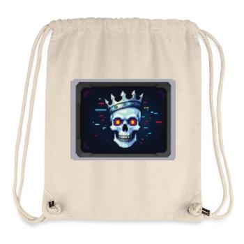 PIXEL PIRATE – Geek & Science-Fiction - Stanley/Stella recycelter Gym Bag - Naturweiß - Vorne