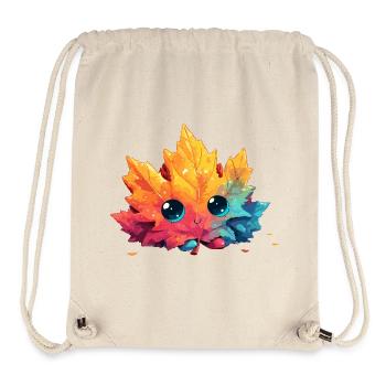 Kunterbuntes Herbstblatt Kawaii - Stanley/Stella recycelter Gym Bag - Naturweiß - Vorne