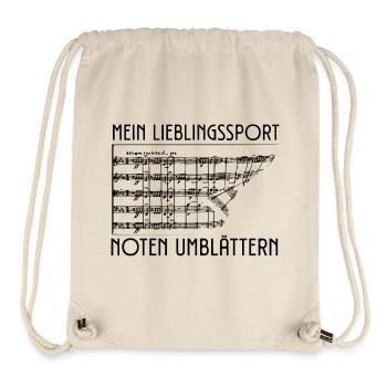 Mein Lieblingssport Noten Umblättern Orchester - Stanley/Stella recycelter Gym Bag - Naturweiß - Vorne