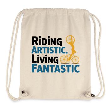 Künstlerischer Radsport - Stanley/Stella recycelter Gym Bag - Naturweiß - Vorne