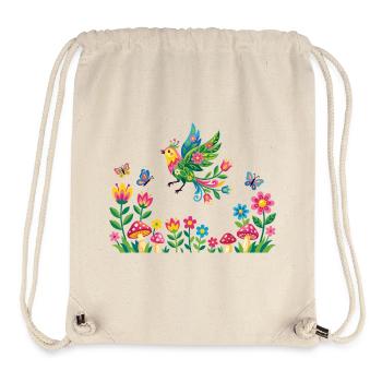 Printemps, la nature s’éveille à une nouvelle vie - Sac à cordon recyclé Stanley/Stella - blanc naturel - Devant