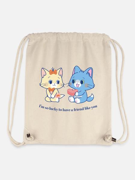 Tom & Jerry Gokko Tom Mit Spruch - Stanley/Stella recycelter Gym Bag - Naturweiß