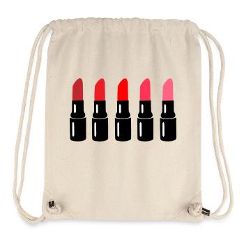Rouge à lèvres - Sac à cordon recyclé Stanley/Stella - blanc naturel - Devant