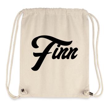 Name Finn geometric pattern on textiles - Stanley/Stella Recycled Gym Bag - natural - Front