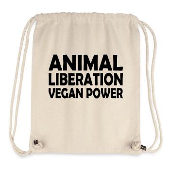 animal liberation Vegan power - Stanley/Stella Recycled Gym Bag - natural - Front