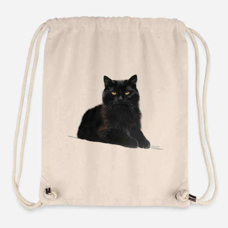 Chat - Sac à cordon recyclé Stanley/Stella - blanc naturel