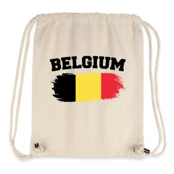 Vintage Drapeau Belgique Rétro Belge - Sac à cordon recyclé Stanley/Stella - blanc naturel - Devant