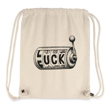 Fuck Luck – Conception de jeux de mots - Sac à cordon recyclé Stanley/Stella - blanc naturel - Devant