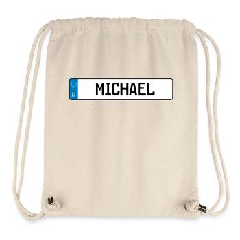 Michadel Namensschild Geschenk - Stanley/Stella recycelter Gym Bag - Naturweiß - Vorne