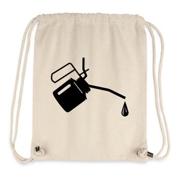 Oil jug with a drop of oil - Stanley/Stella Recycled Gym Bag - natural - Front