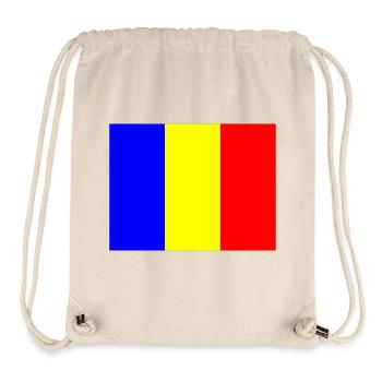 Flagge Rumänien mit Farbbalken Design - Stanley/Stella recycelter Gym Bag - Naturweiß - Vorne