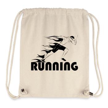 running Läufer Symbol Feuer Sprinter Leichtathlet - Stanley/Stella recycelter Gym Bag - Naturweiß - Vorne