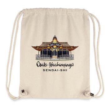 Japon, Osaki Hachimangu Shrine, Sendai, dessin - Sac à cordon recyclé Stanley/Stella - blanc naturel - Devant