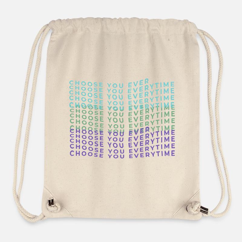 Choose you everytime Selbstliebe selflove - Stanley/Stella recycelter Gym Bag - Naturweiß