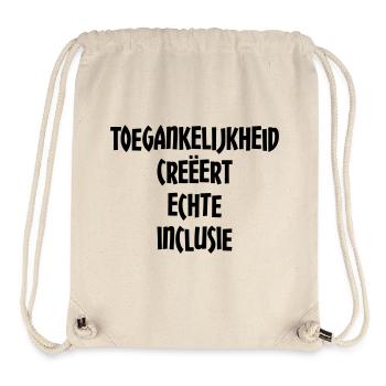 Accessibility creates true inclusion # - Stanley/Stella Recycled Gym Bag - natural - Front