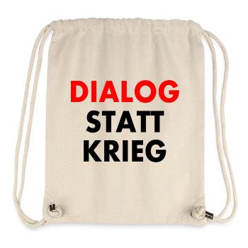 dialog statt krieg - Stanley/Stella recycelter Gym Bag - Naturweiß - Vorne