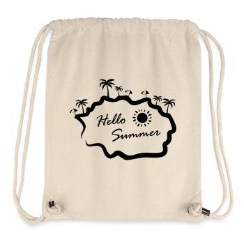 Hello Summer Insel Palmen - Stanley/Stella recycelter Gym Bag - Naturweiß - Vorne