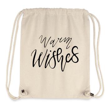 Warm Wishes – Handlettering Design Multi-Color Var - Stanley/Stella Recycled Gym Bag - natural - Front