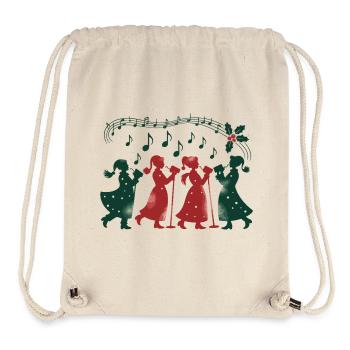 Traditionelle Weihnachtsfrauen Illustration - Stanley/Stella recycelter Gym Bag - Naturweiß - Vorne