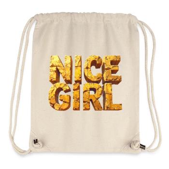 Nice Girl – Monumental Letters in the Sky - Stanley/Stella Recycled Gym Bag - natural - Front