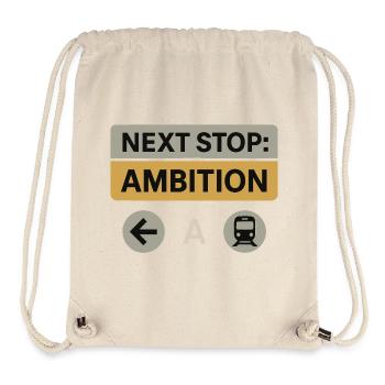Prochain arrêt : Ambition – Conception de motivation - Sac à cordon recyclé Stanley/Stella - blanc naturel - Devant