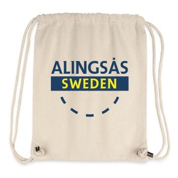 Alingsås Suède Signe - Sac à cordon recyclé Stanley/Stella - blanc naturel - Devant
