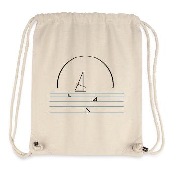 Logo windsurfer with sharks - Stanley/Stella Recycled Gym Bag - natural - Front