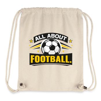 All_about_football - Stanley/Stella recycelter Gym Bag - Naturweiß - Vorne