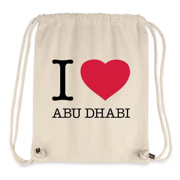 I LOVE ABU DHABI - Stanley/Stella recycelter Gym Bag - Naturweiß - Vorne