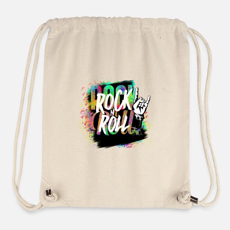 Rock n Roll Farbexplosion - Stanley/Stella recycelter Gym Bag - Naturweiß