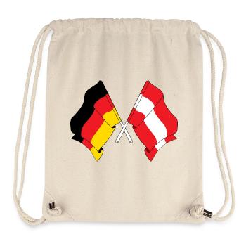 Drapeau de l’Allemagne et drapeau de l’Autriche - Sac à cordon recyclé Stanley/Stella - blanc naturel - Devant