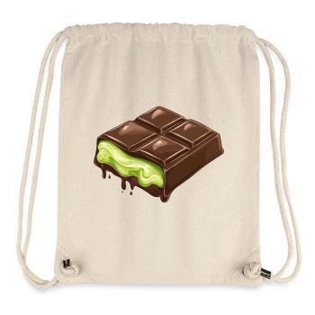 Dubaï Chocolat Pistaches Pistache Crème Chocolat - Sac à cordon recyclé Stanley/Stella - blanc naturel - Devant