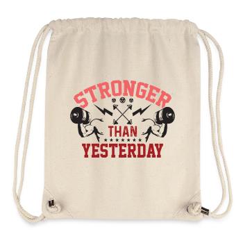 Stronger Than Yesterday - Stanley/Stella Recycled Gym Bag - natural - Front