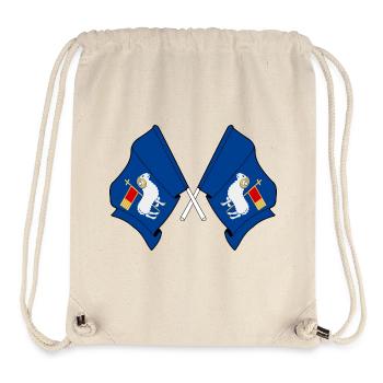 Gotland, Schweden – Doppelter Stolz - Stanley/Stella recycelter Gym Bag - Naturweiß - Vorne