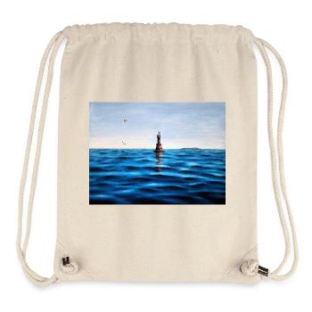 Lighthouse over Calm Blue Adriatic Sea Croatia - Stanley/Stella Recycled Gym Bag - natural - Front