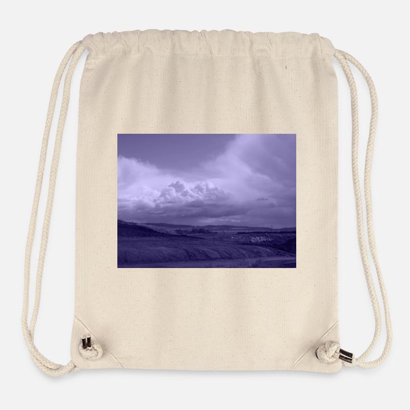Lavendel Nebel Landschaft - Stanley/Stella recycelter Gym Bag - Naturweiß