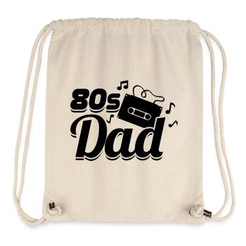 80er Jahre Papa - Stanley/Stella recycelter Gym Bag - Naturweiß - Vorne